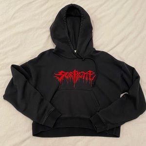 TNA Cropped Graphic Hoodie
